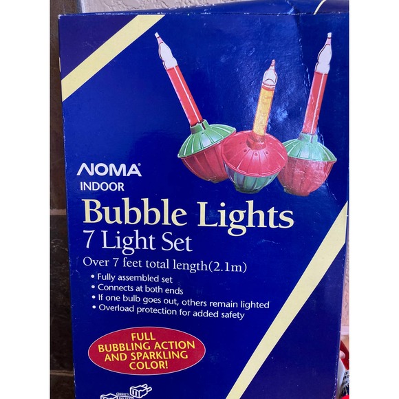 Christmas Bubble Light Strings Lot 4 Strings Noma and Others Tested See Descript - Picture 3 of 14